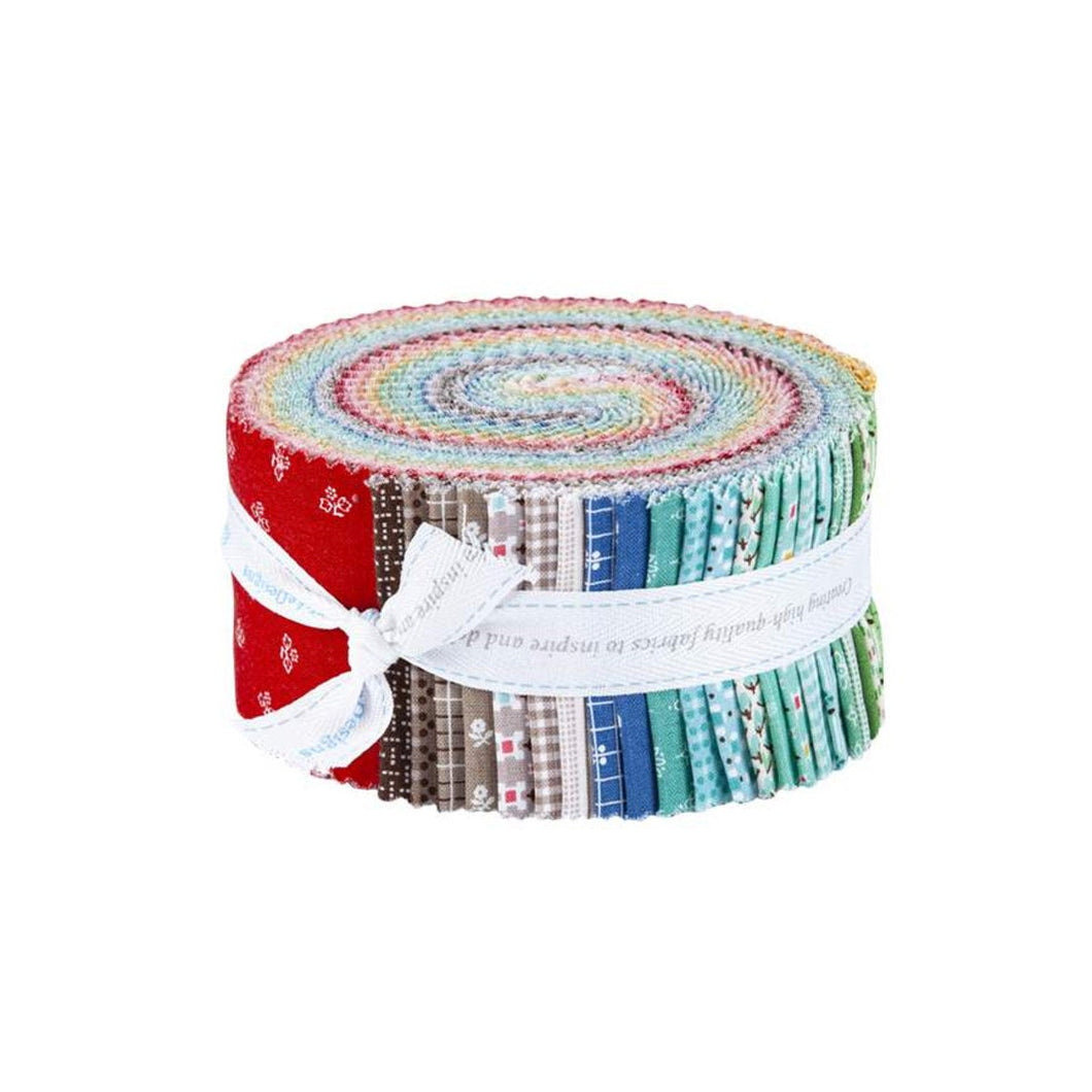 Prim 2.5 Inch Fabric Strips 40 pcs by Riley Blake Designs Stitch It Up VA