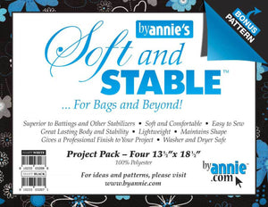 Soft and Stable Project Pack 4 Pieces 13.5" x 18.5" White or Black Stitch It Up VA