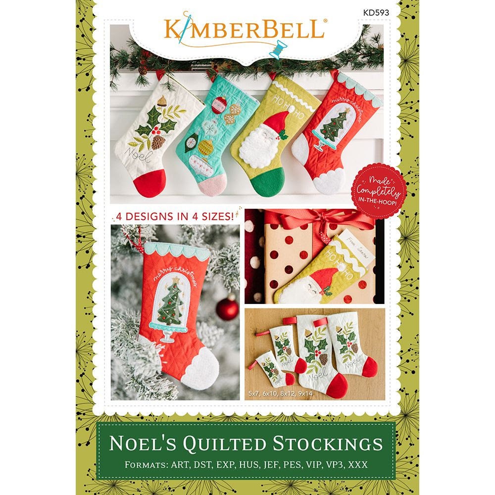 Noel's Quilted Stockings by Kimberbell  ME CD Stitch It Up VA
