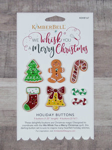 We Whisk you a Merry Christmas Set by Kimberbell Holiday Buttons Stitch It Up VA