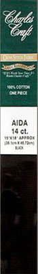 Aida Cloth #14 Black or White 15 in x 18 in by Charles Craft DMC Stitch It Up VA
