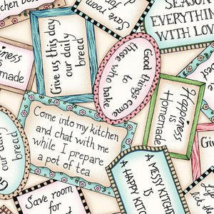 Happiness is Homemade Kitchen Greetings Fabric by Maywood Studio SBY Stitch It Up VA