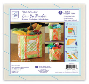 Quilt As You Go Utility Shoppers Totes Pattern - 3pk Stitch It Up VA