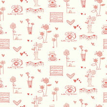 Load image into Gallery viewer, From the Heart Main Red or Cream Fabric by Riley Blake SBY Stitch It Up VA