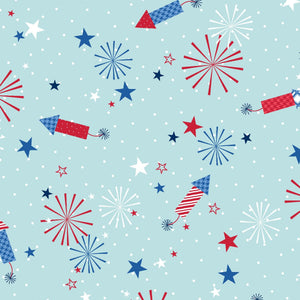 Red, White & Bloom "Fireworks" by Maywood Studio for Kimberbell SBY Fabric Stitch It Up VA