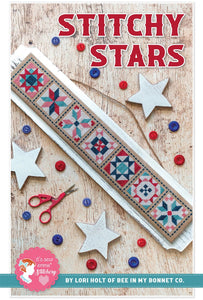 Stitchy Stars Cross Stitch Pattern by Lori Holt of Bee in my Bonnet Stitch It Up VA