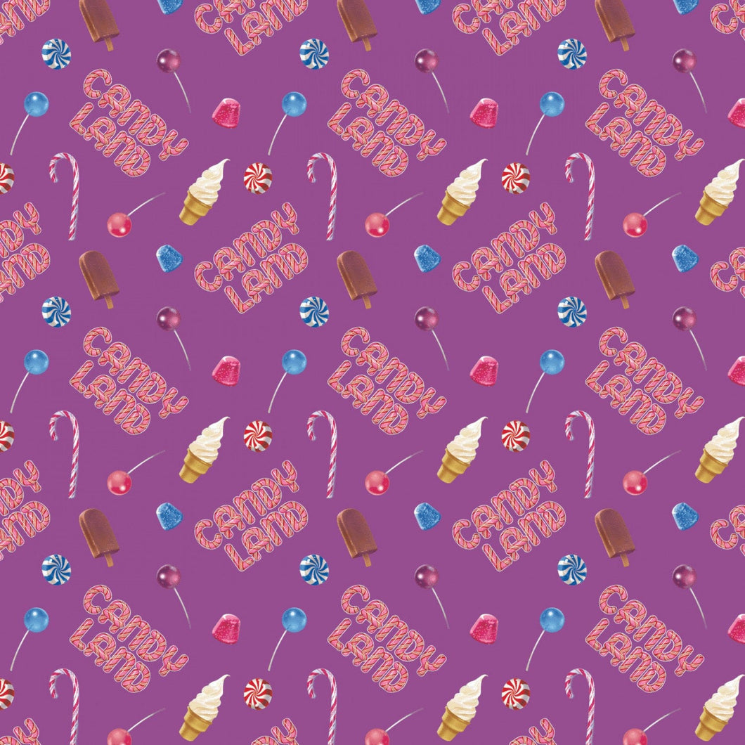 Purple Hasbro Candy Land Treats Fabric SBY Stitch It Up VA