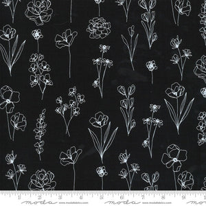 Illustrations Fabric by Moda Black SBY Stitch It Up VA