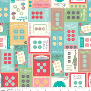My Happy Place Home Decor Button Cards Multi Fabric by Riley Blake SBY Stitch It Up VA