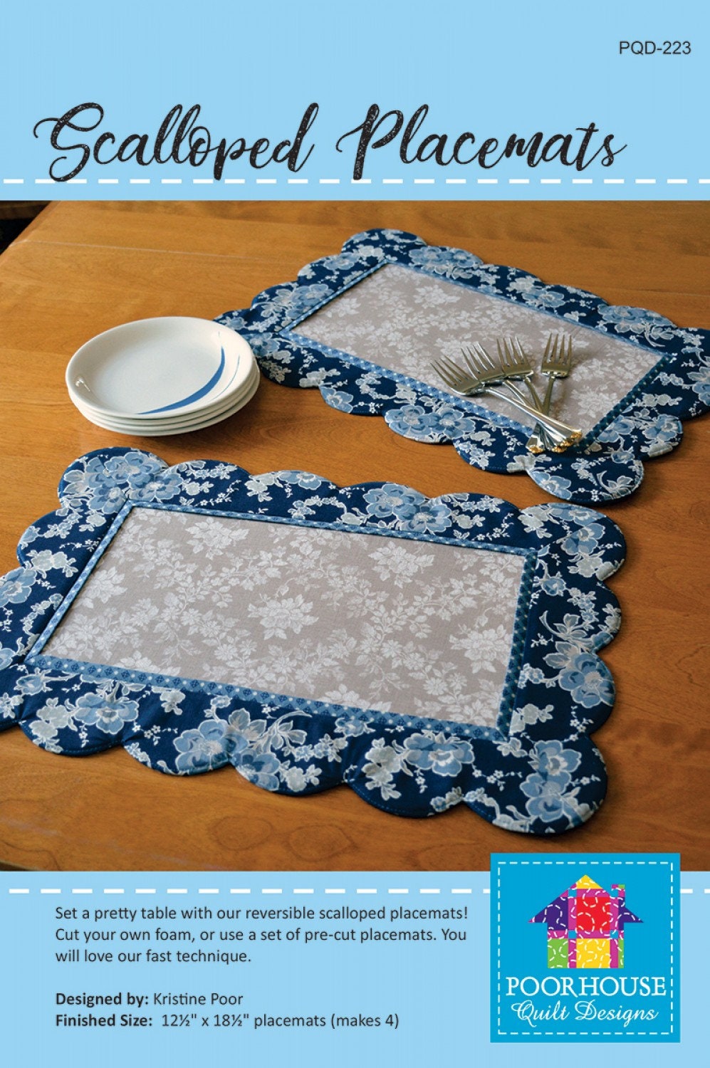 Scalloped Placemats Pattern by Poor House Quilt Designs Stitch It Up VA
