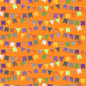 Halloween Flags Orange by Maywood Studio Hometown Hollween Collection SBY Stitch It Up VA