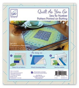 Quilt As You Go Placemat Pattern Casablanca by June Tailor Sew By Number Stitch It Up VA