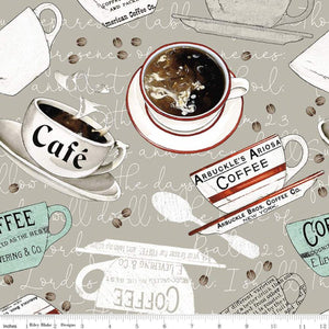 Coffee Chalk Fabric Taupe by Riley Blake SBY Stitch It Up VA