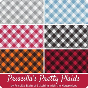 Priscillas Pretty Plaids Half Yard Bundle Fabric by  Priscilla Blain of Stitching with the Housewives for Henry Glass Fabrics Stitch It Up VA
