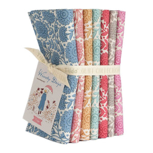 Tilda Windy Days FQB Fabric Choose From Blue, Camel/Coral, Red/Pink,  Grey/ Teal, Aella Stitch It Up VA