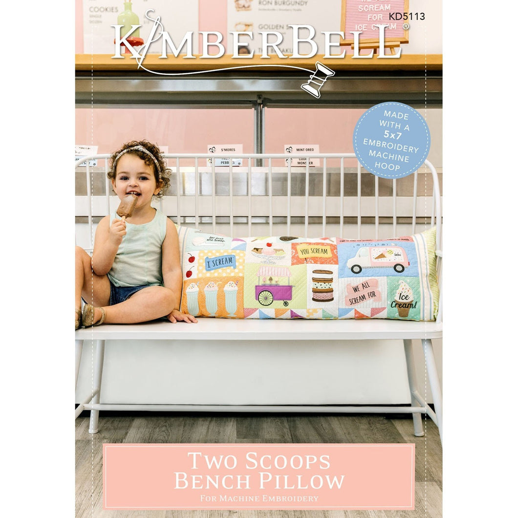 Kimberbell Two Scoops Bench Pillow ME CD Stitch It Up VA