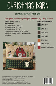 Christmas Barn Cross Stitch Pattern by Primrose Cottage Stitches Stitch It Up VA