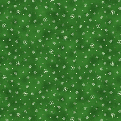 Snowflakes PINE Fabric by Michael Miller Vintage Christmas Collection Stitch It Up VA