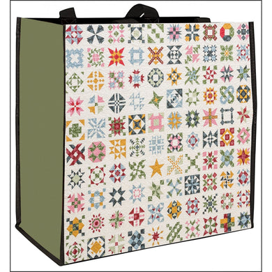 Quilt Sampler Tote Bag from Elm Creek Quilts made from recycled water bottles 
