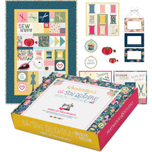 Load image into Gallery viewer, Sew Delight Project Kit by Kimberbell. Fabric in box with machine embroidery cd and embellishment kit.