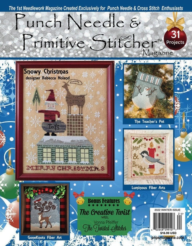 Punch Needle and Primitive Stitcher Winter Issue Magazine 2022