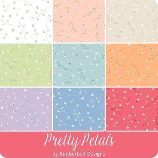 Pretty Petals FQB Fabric 9pcs by Maywood Studio for Kimberbell Designs