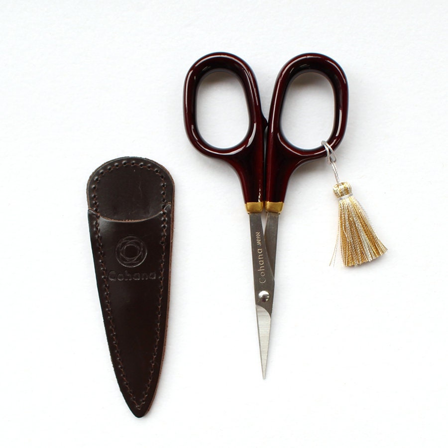 Cohana Burnt Sienna Scissors with Gold Lacquer