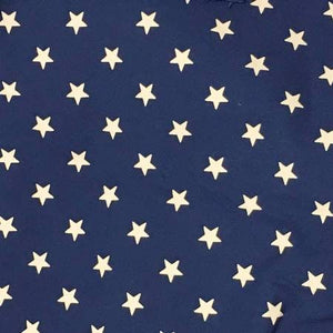 Dunroven House Star Fabric/Homespun Fabric/Primitive /Navy with Off White Stars