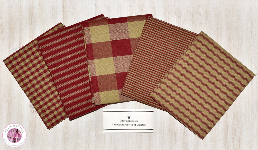 Dunroven House FQB Fabric (5) Homespun/Primtive