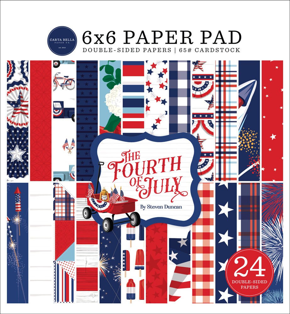 Carta Bella/The Fourth of July Paper Pad/New Collection/6x6 Paper