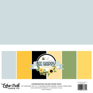 Echo Park Paper/NEW Collection BEE HAPPY/Solids Paper Pack