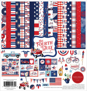 Carta Bella Fourth of July  12 texured papers with 1 sticker sheet